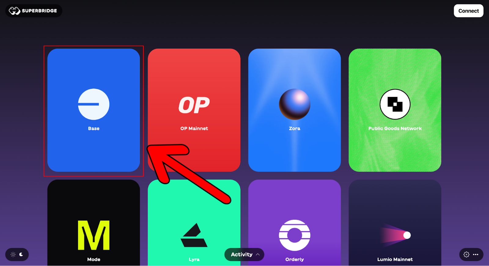 Superbridge AI Portfolio Manager DeFi Base blockchain