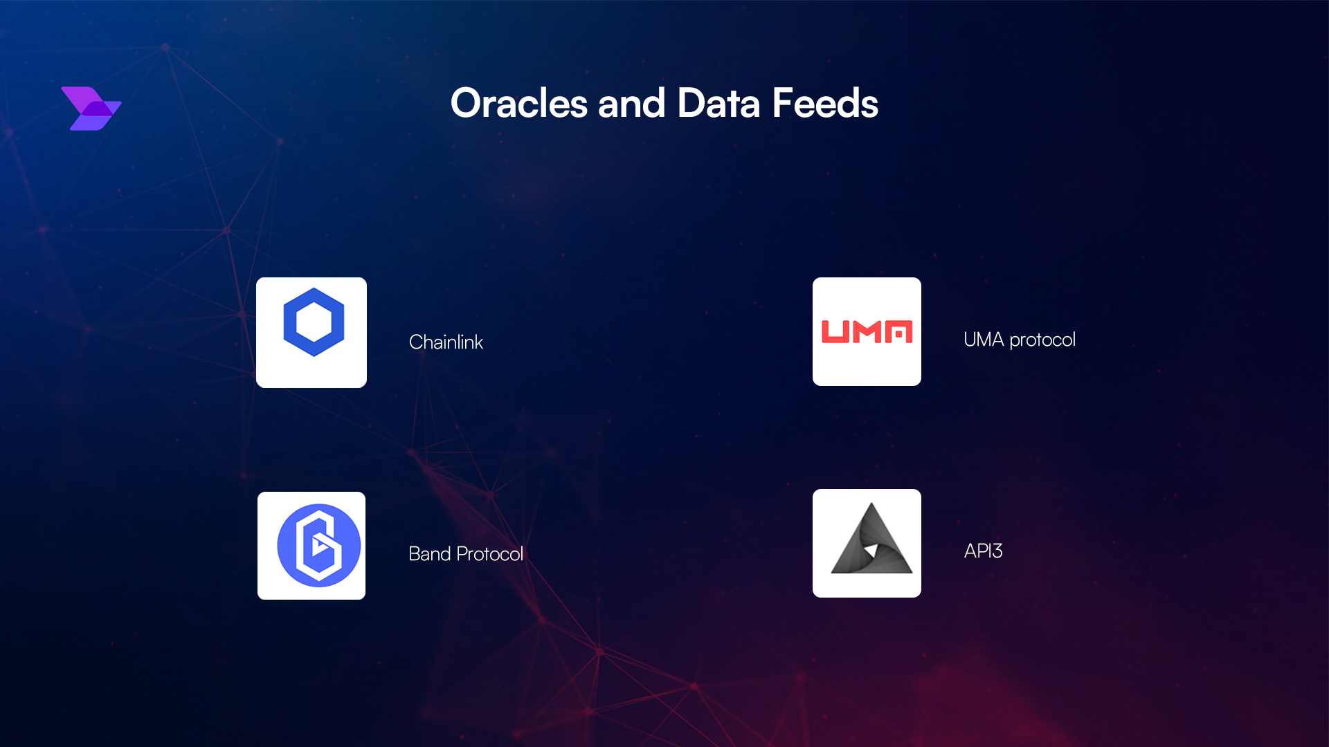 multiple DeFi oracle networks (Chainlink, Band Protocol, API3)