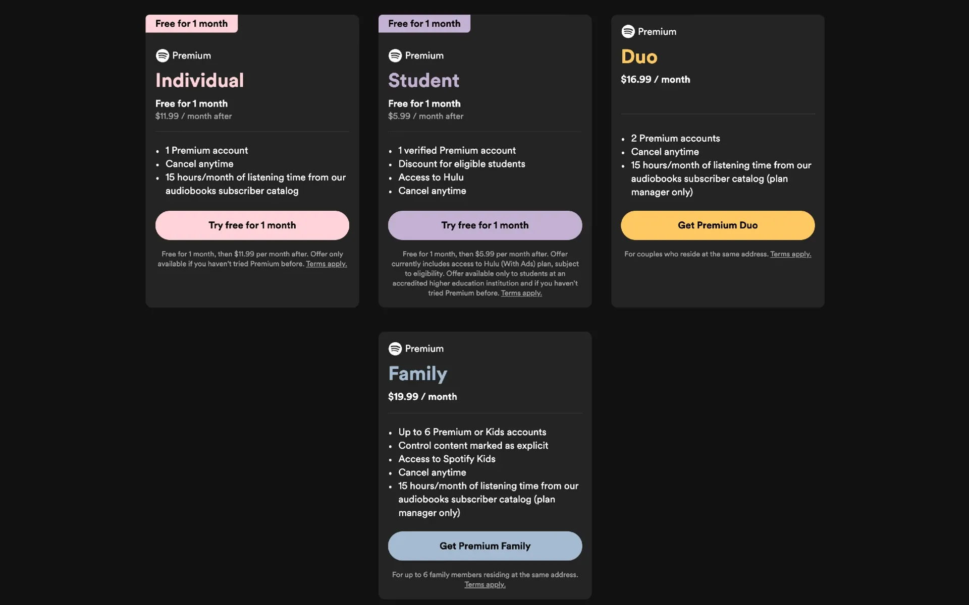Netflix Spotify subscription payment