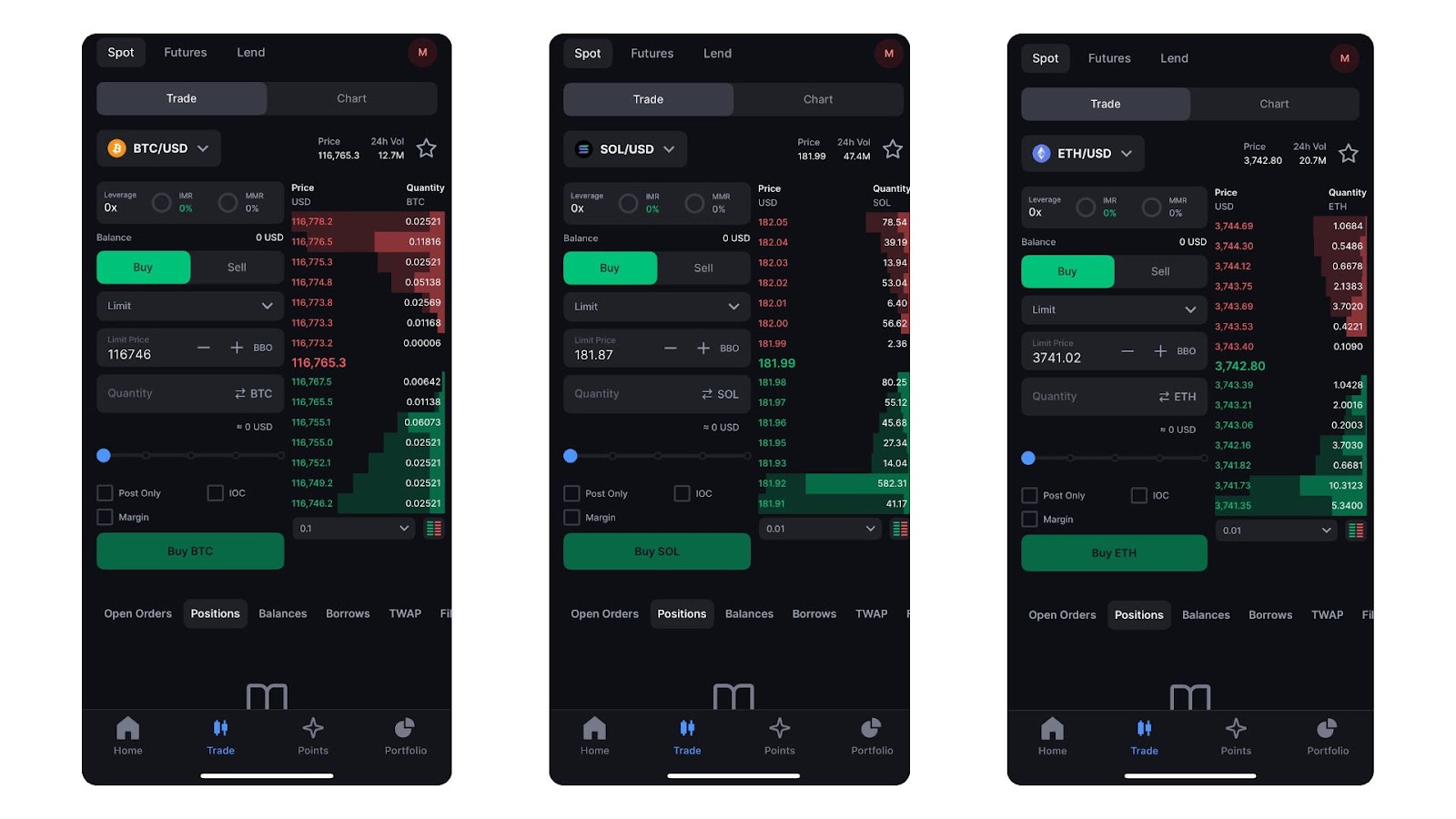 Backpack Exchange Solana DeFi and memecoin trading interface