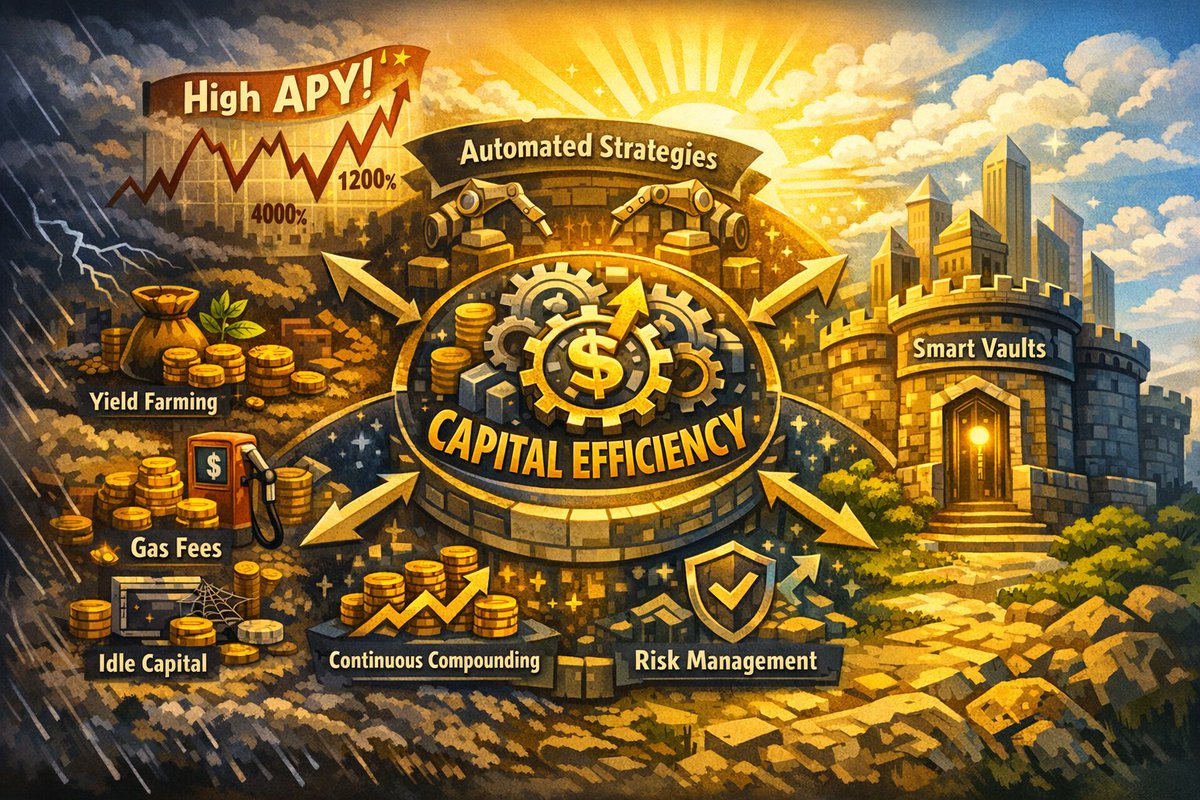 DeFi capital efficiency illustration
