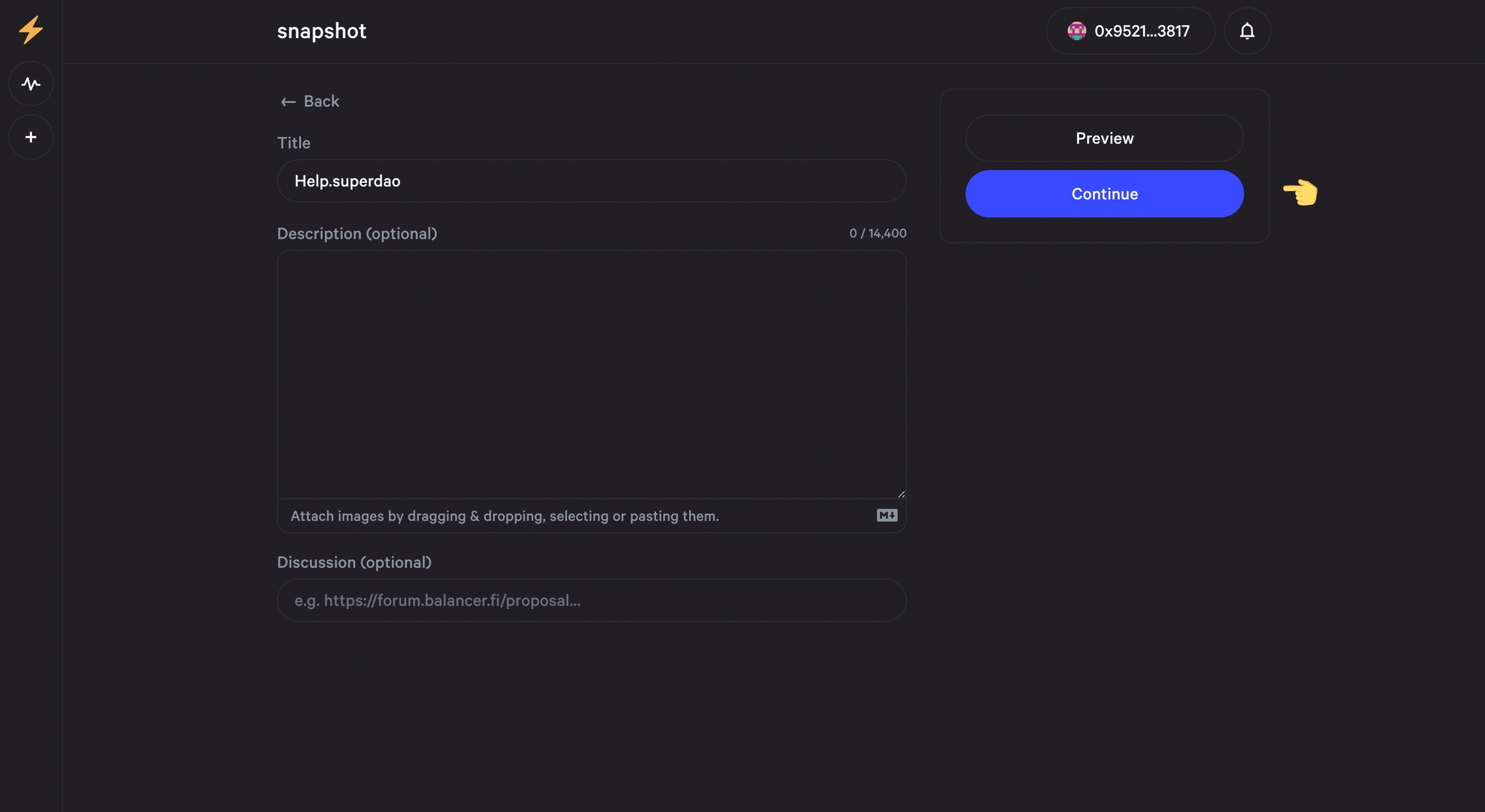 Snapshot DAO governance voting dashboard