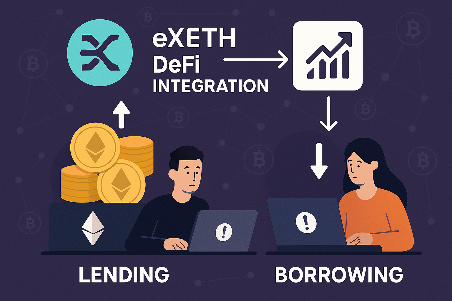 eXETH DeFi integration lending borrowing
