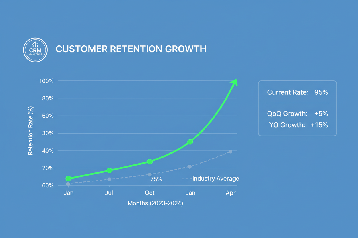 customer retention growth chart