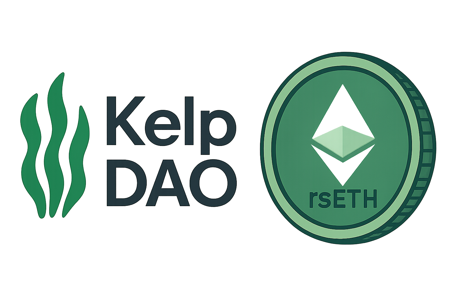 Kelp DAO logo and rsETH token illustration