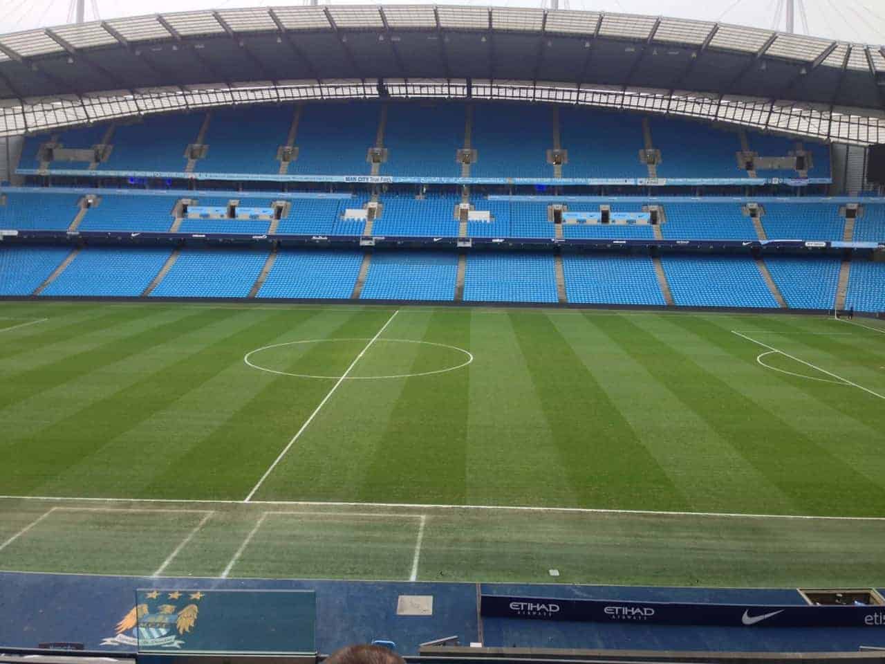 Manchester City Etihad Stadium pitchside VIP tour