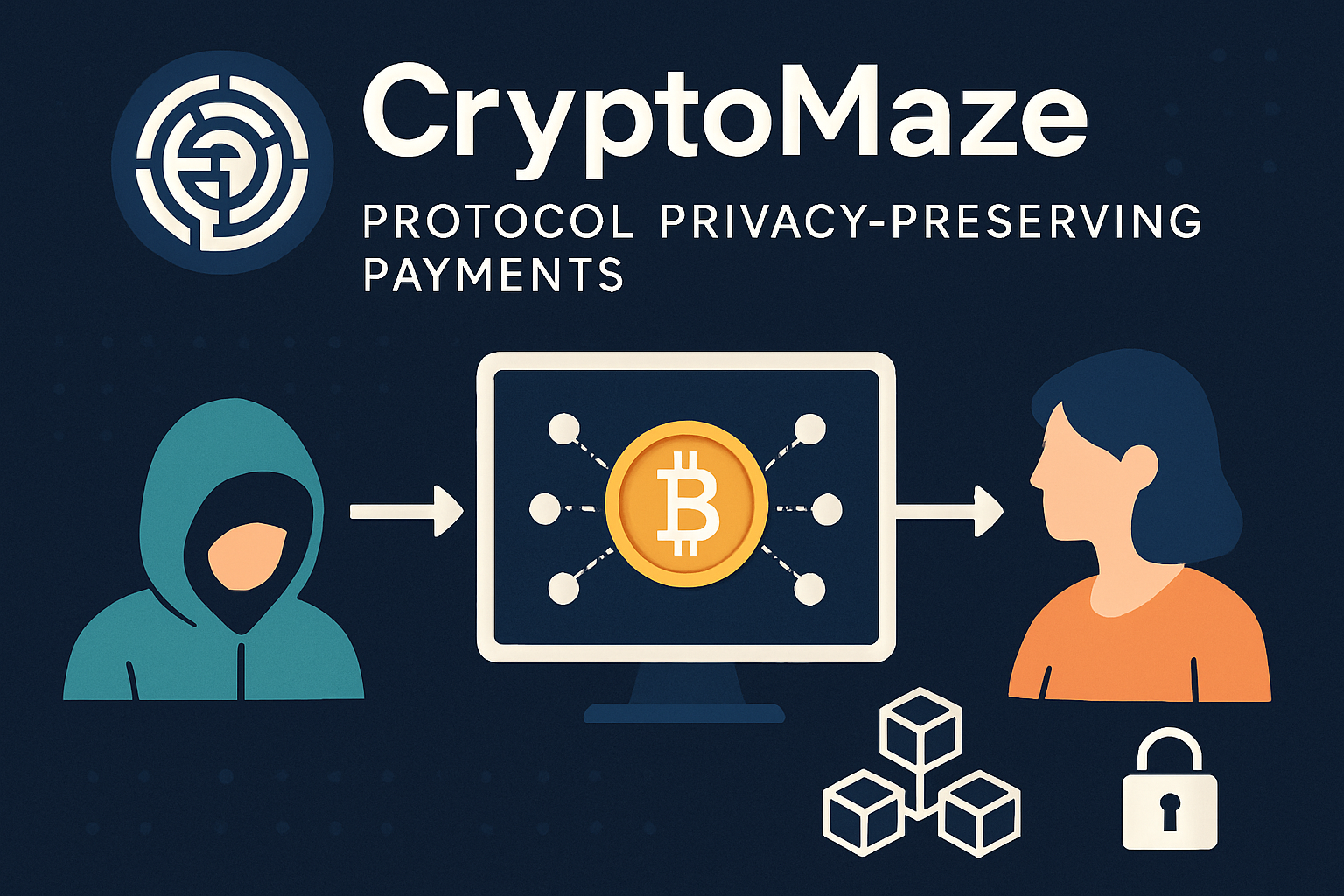 CryptoMaze protocol privacy-preserving payments