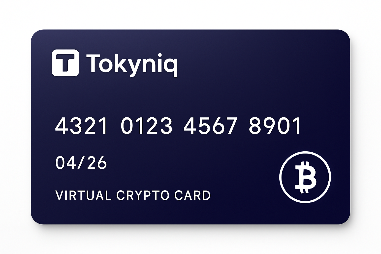 Tokyniq Virtual Crypto Card screenshot