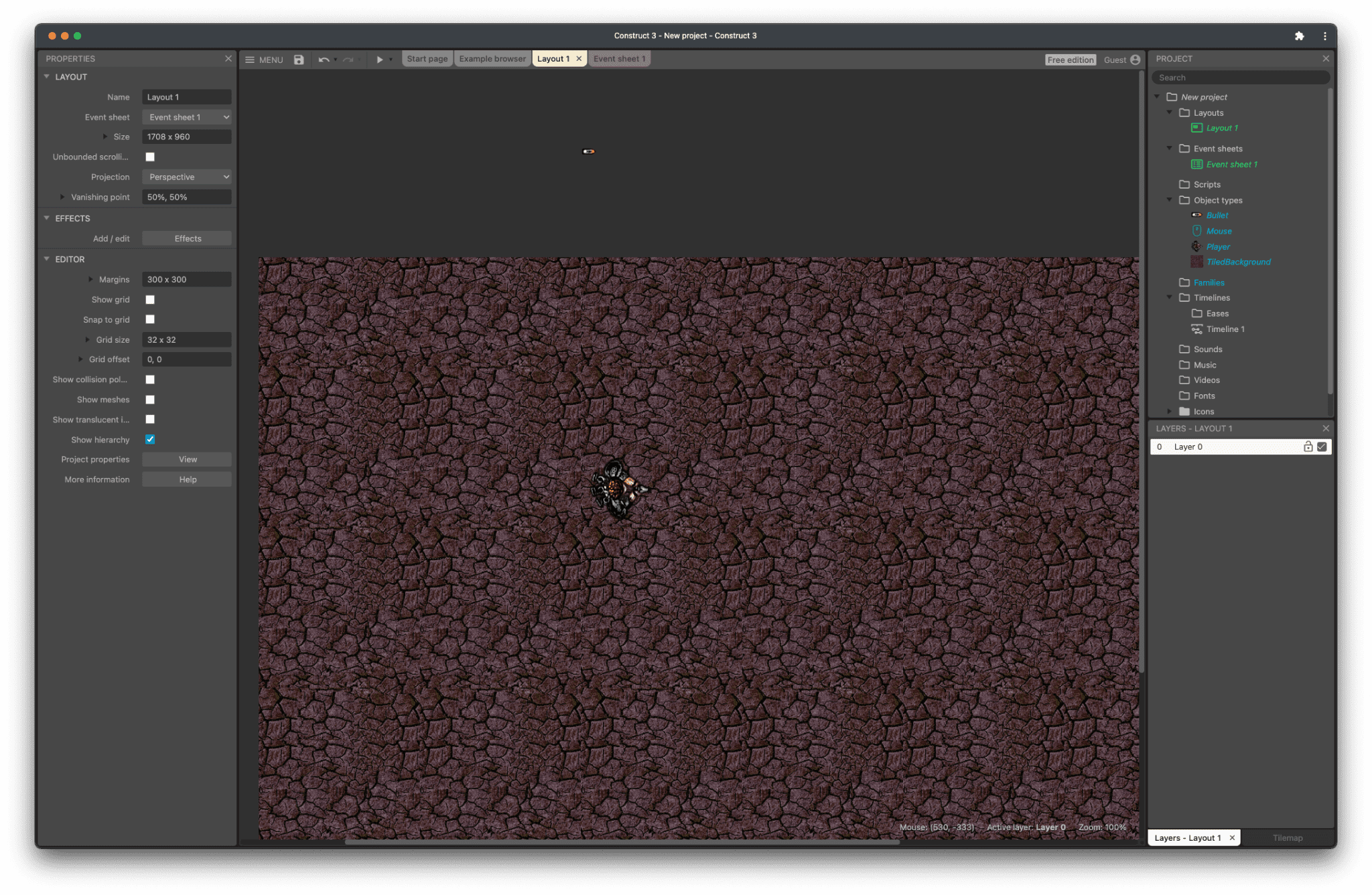 Construct 3 AI multiplayer game editor