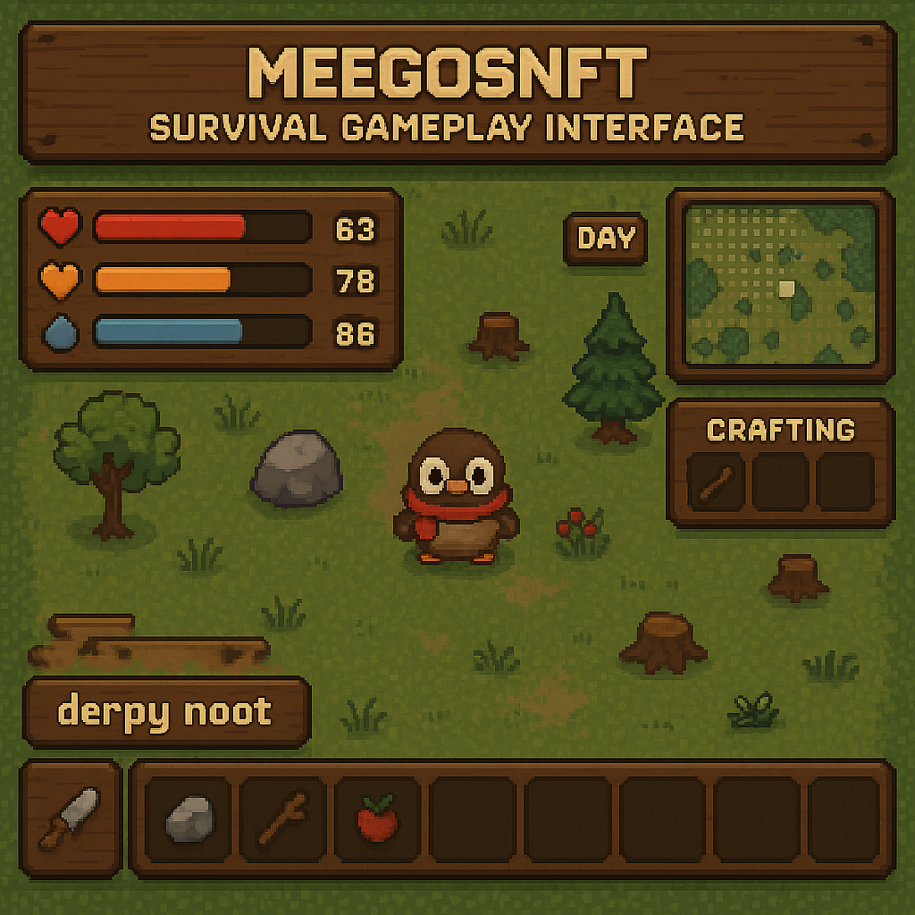 MeegosNFT survival gameplay interface