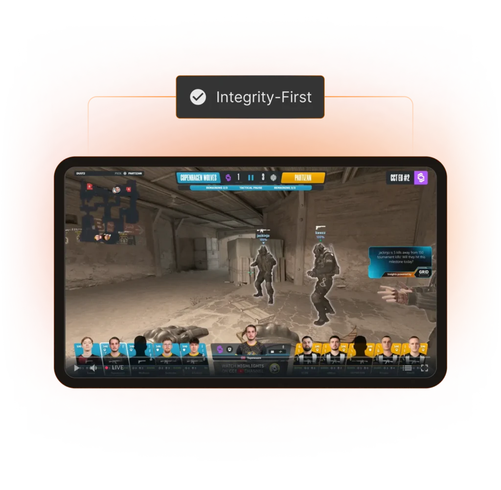 CS2 live betting stream screenshot