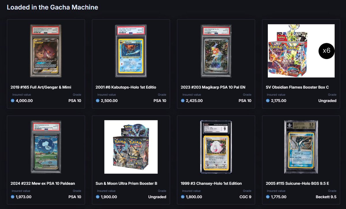 Collector Crypt Gacha repack feature