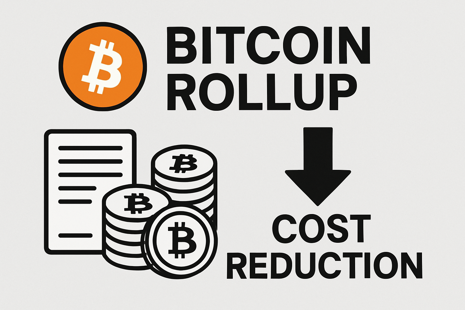 Bitcoin rollup transaction cost reduction