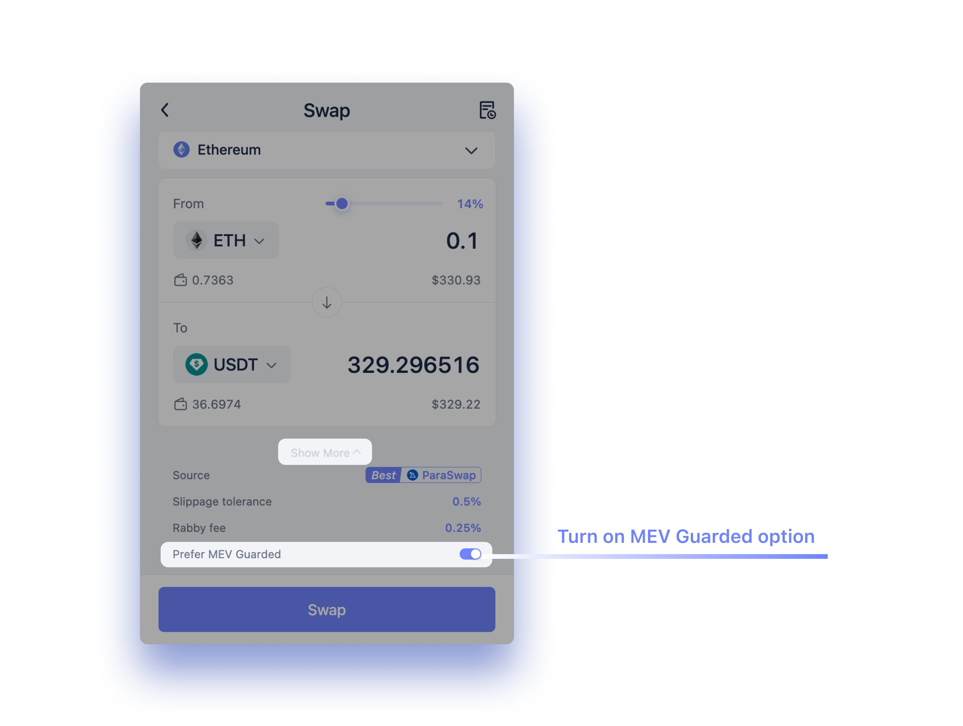 MEV Blocker wallet interface