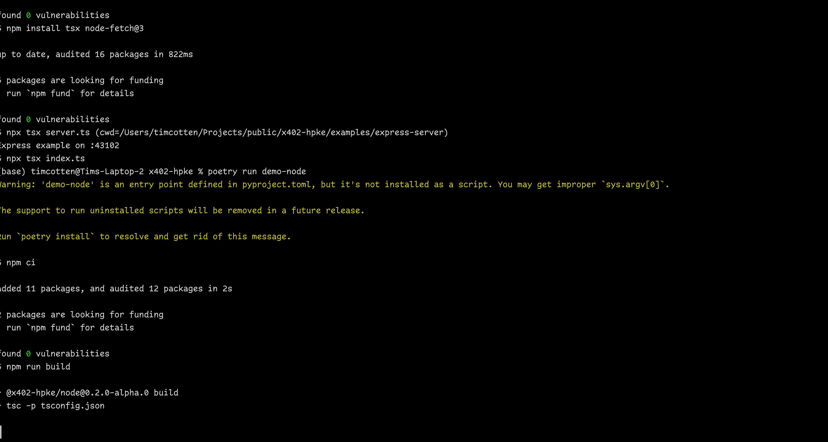 x402-express npm package screenshot