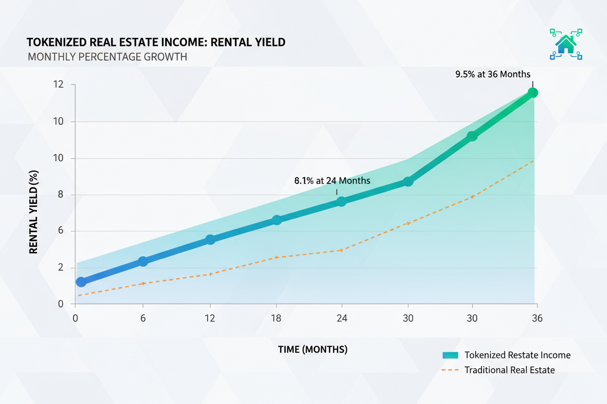 rental yield tokenized real estate income graph