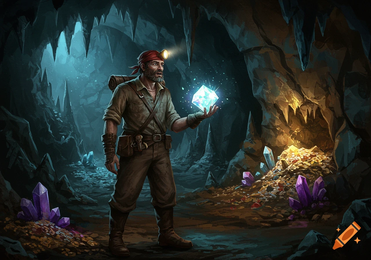 Hidden Gem Hunters exploration game art