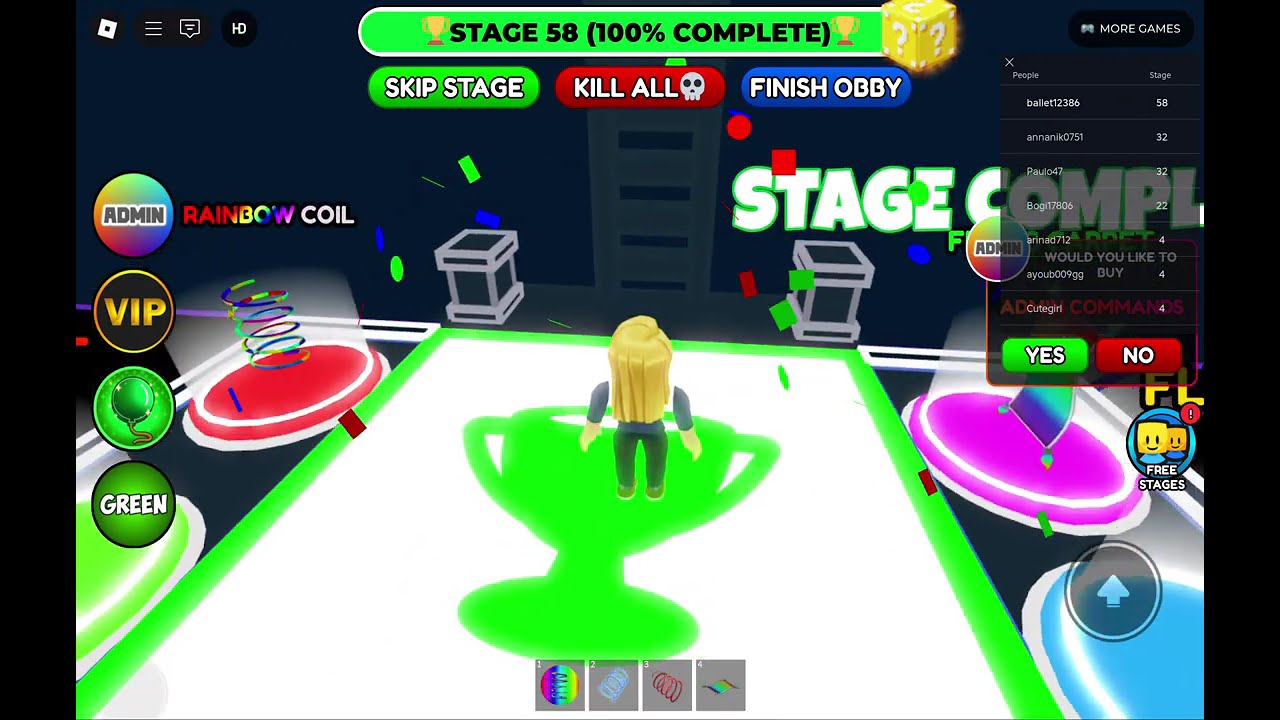 Neon Obby Worlds Roblox obby screenshot
