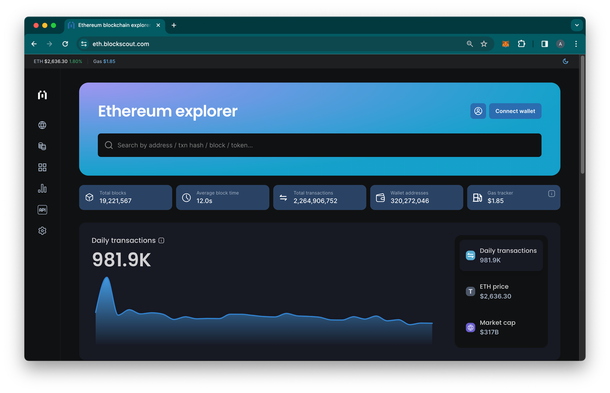 Blockscout Explorer with Conduit integration