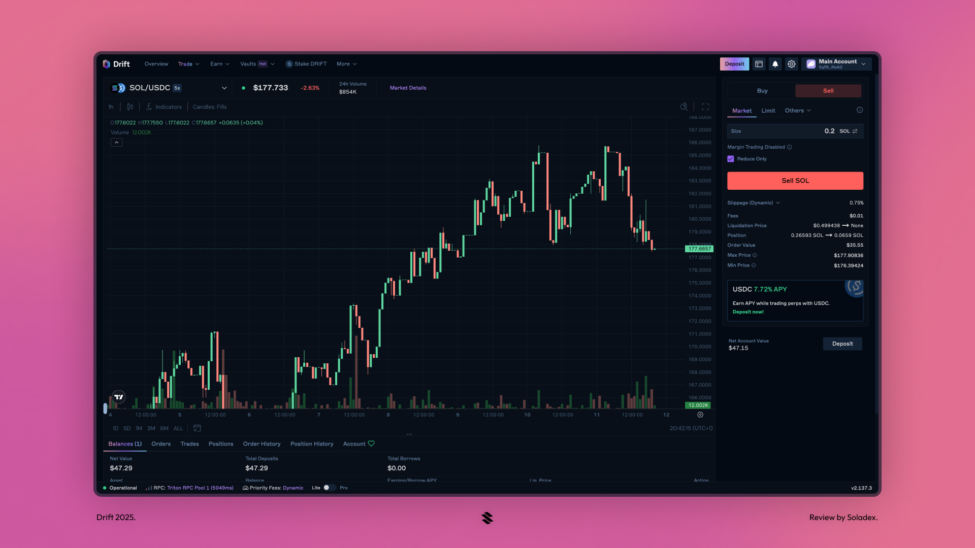 Solana LST perps hedge Drift trading
