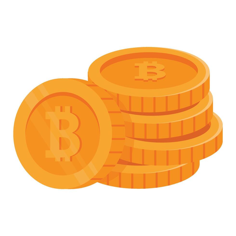 cryptocurrency coins stack icon