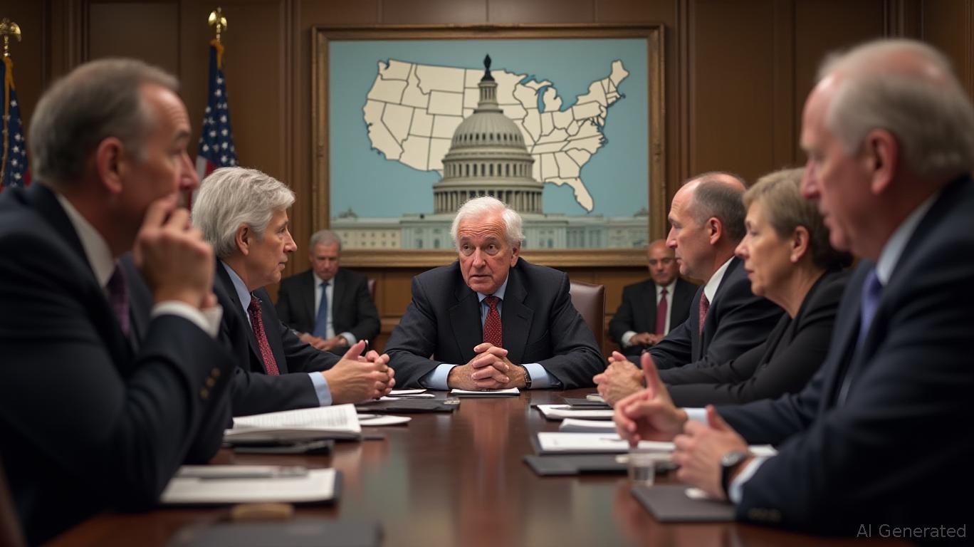 Corporate executives in a modern boardroom discussing Bitcoin investment strategy, representing Nasdaq's new crypto rules impact