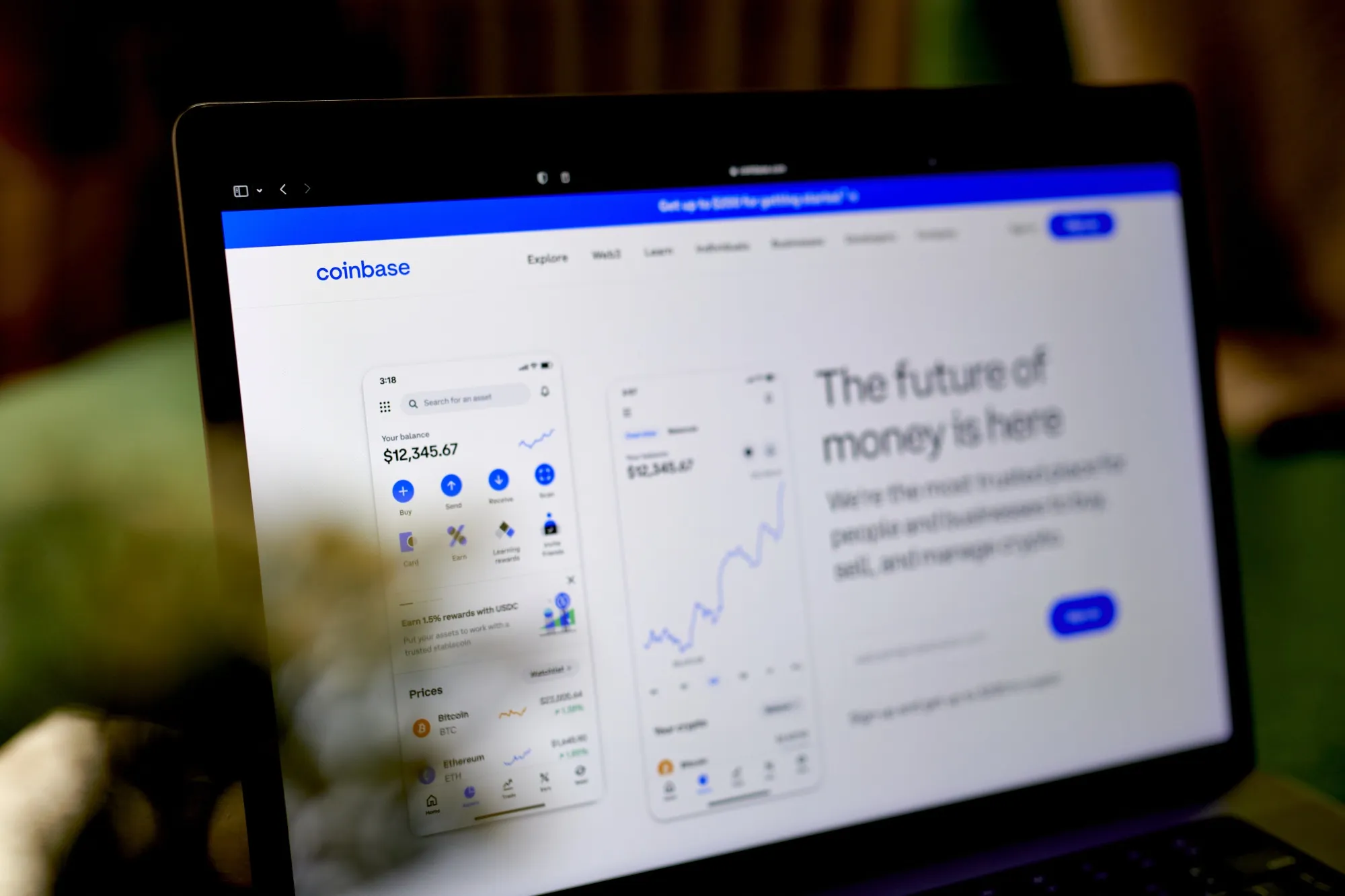 Chase credit card beside Coinbase app interface representing seamless crypto integration