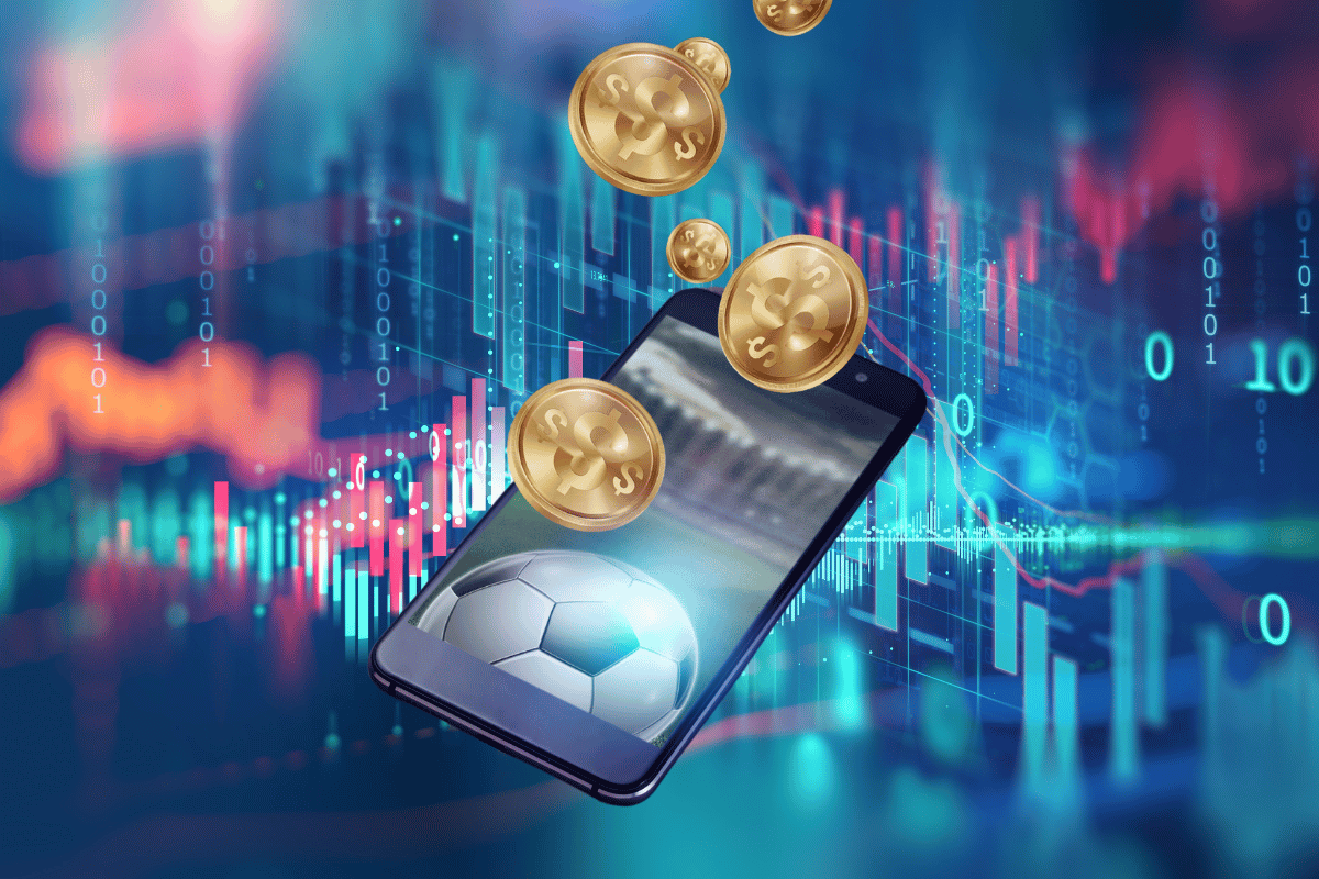 Close-up illustration of hands holding a smartphone with a Bitcoin wallet app, representing step-by-step crypto esports betting for beginners