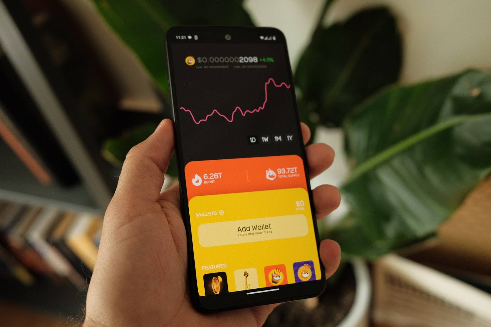 Close-up of Solana Saga phone showing wallet creation screen for secure DeFi setup
