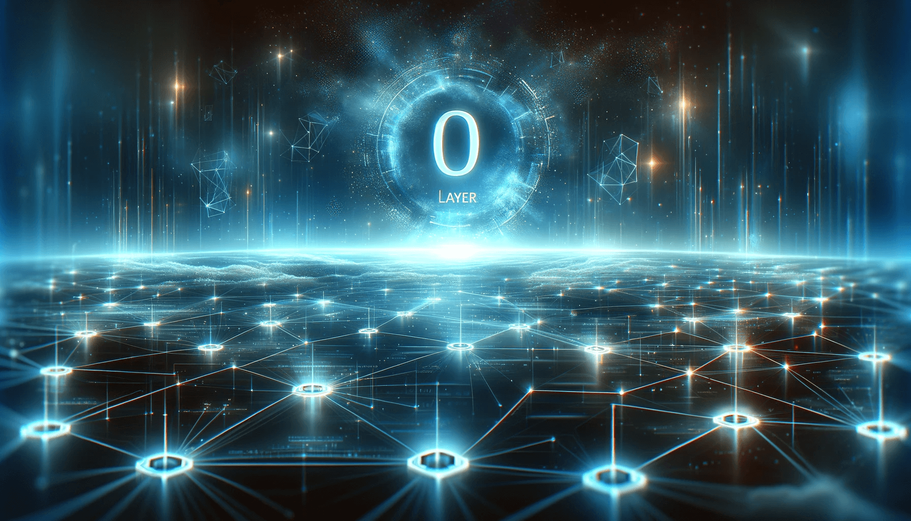 Conceptual diagram of Layer 0 protocols like Analog enabling seamless cross-chain data flows between multiple blockchains, illustrating interoperability and unified liquidity.