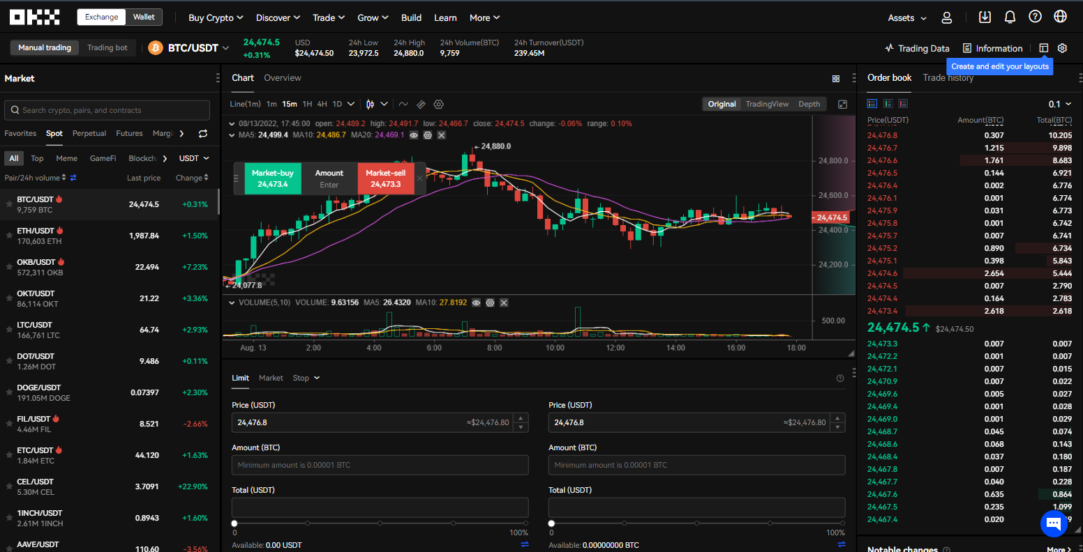 OKX Wallet Whale Watching dashboard showing wallet clusters and recent large crypto transactions