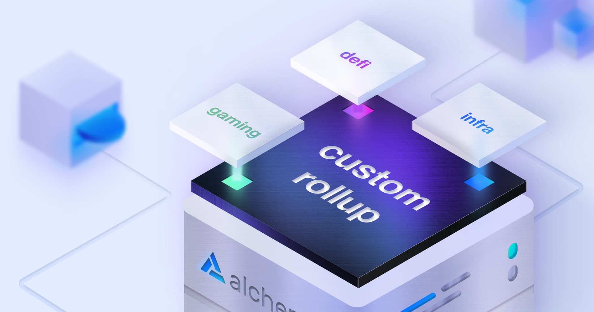Developer team collaborating to launch a blockchain app-chain using Rollup-as-a-Service platform