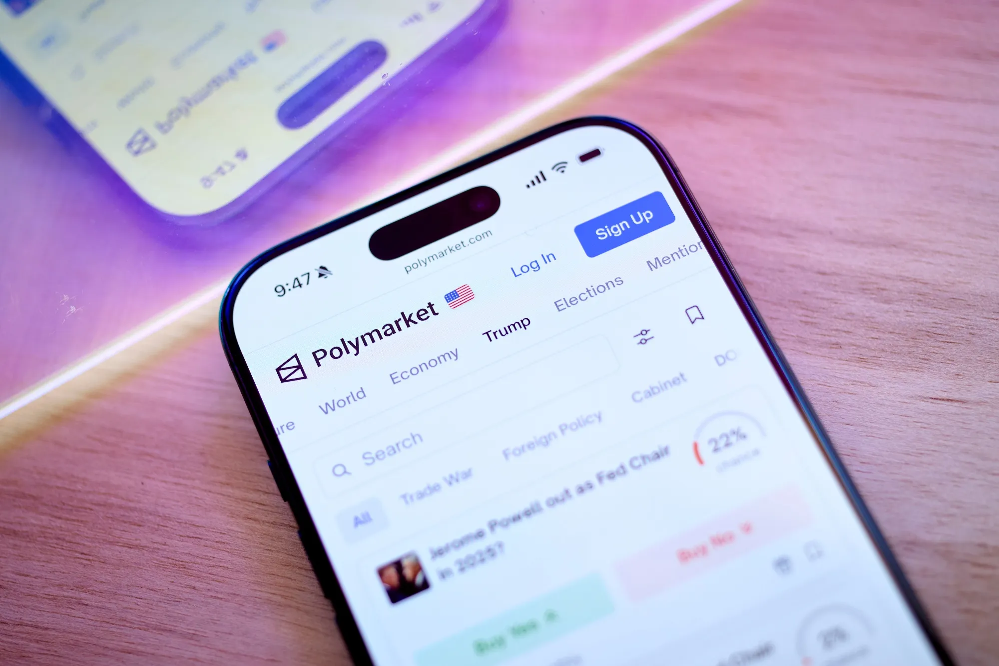 Digital dashboard displaying Polymarket and Kalshi election prediction markets with real-time crypto data, symbolizing the future of election betting in 2025.
