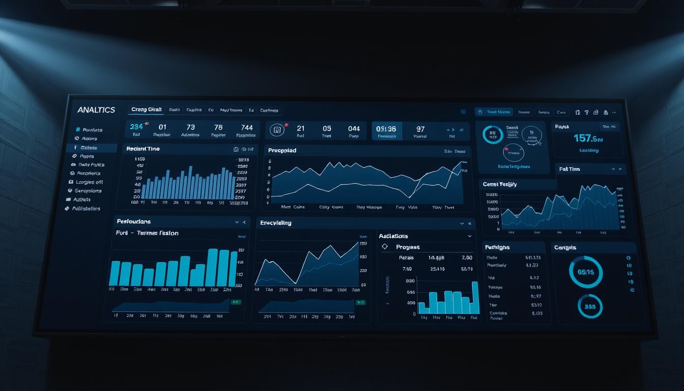 Digital dashboard displaying real-time blockchain-based athlete performance metrics at a major sporting event in 2025