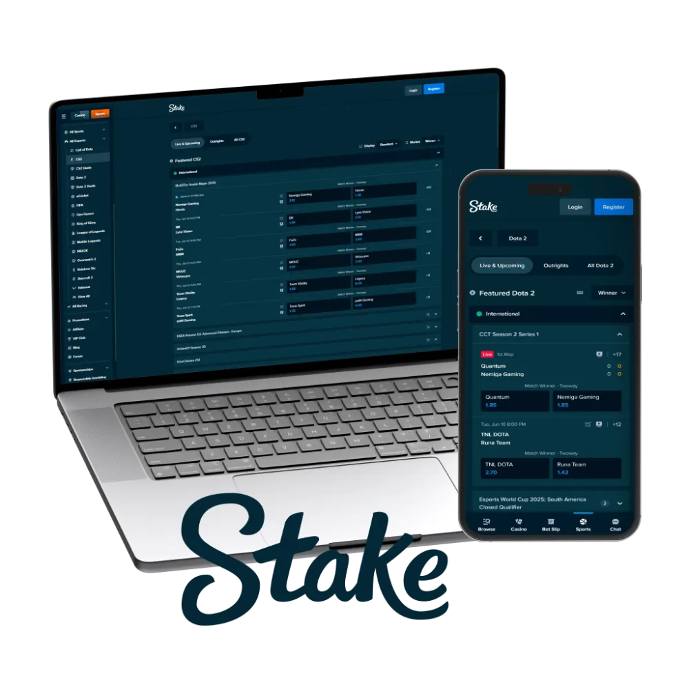 Digital wallet showing USDT with CS2 and League of Legends esports logos