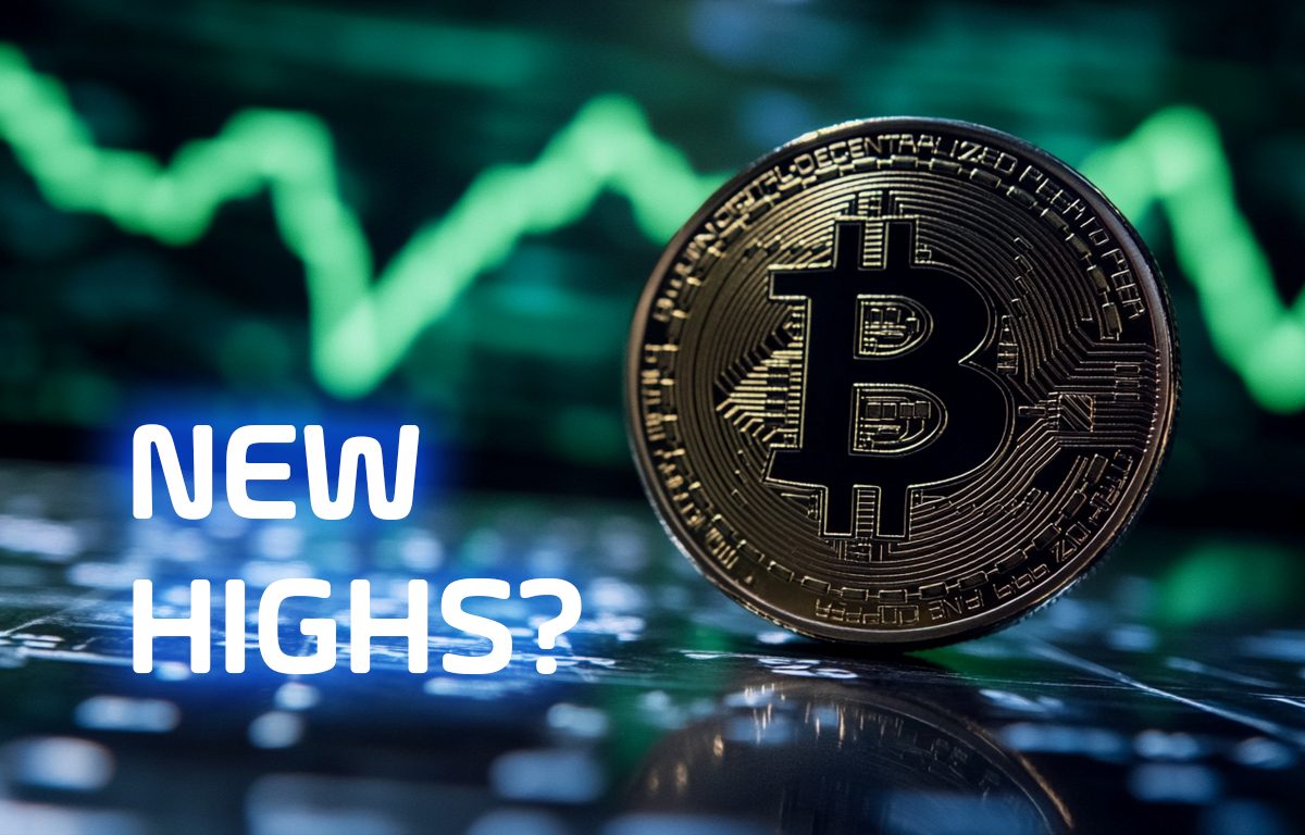 Conceptual image of Bitcoin surge in August 2025, showing digital coins, bullish market sentiment, and institutional investors symbolizing the all-time high breakout