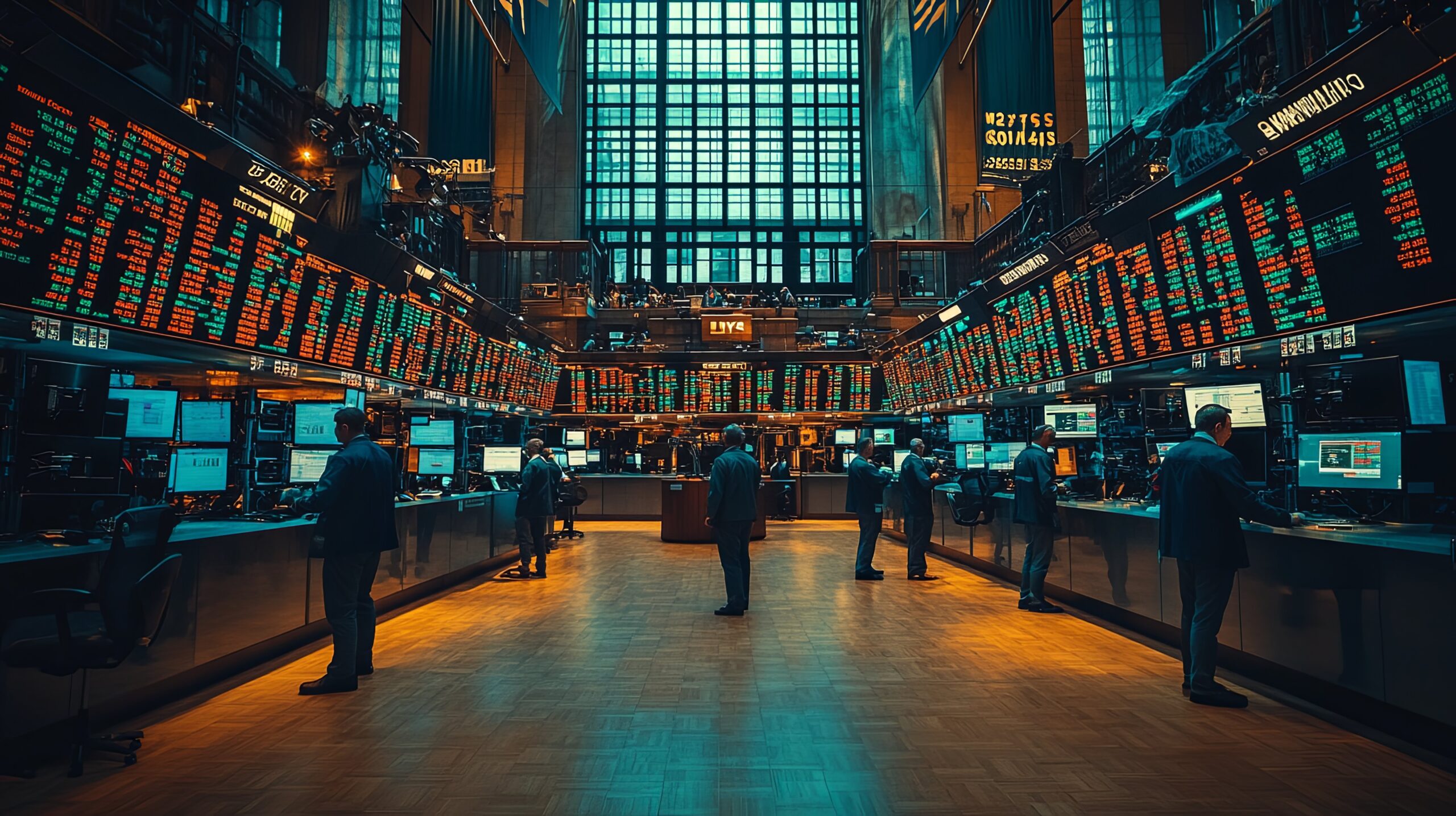 Institutional investors analyzing digital assets and stablecoins in a modern trading environment, symbolizing rising flows into regulated crypto markets in 2024