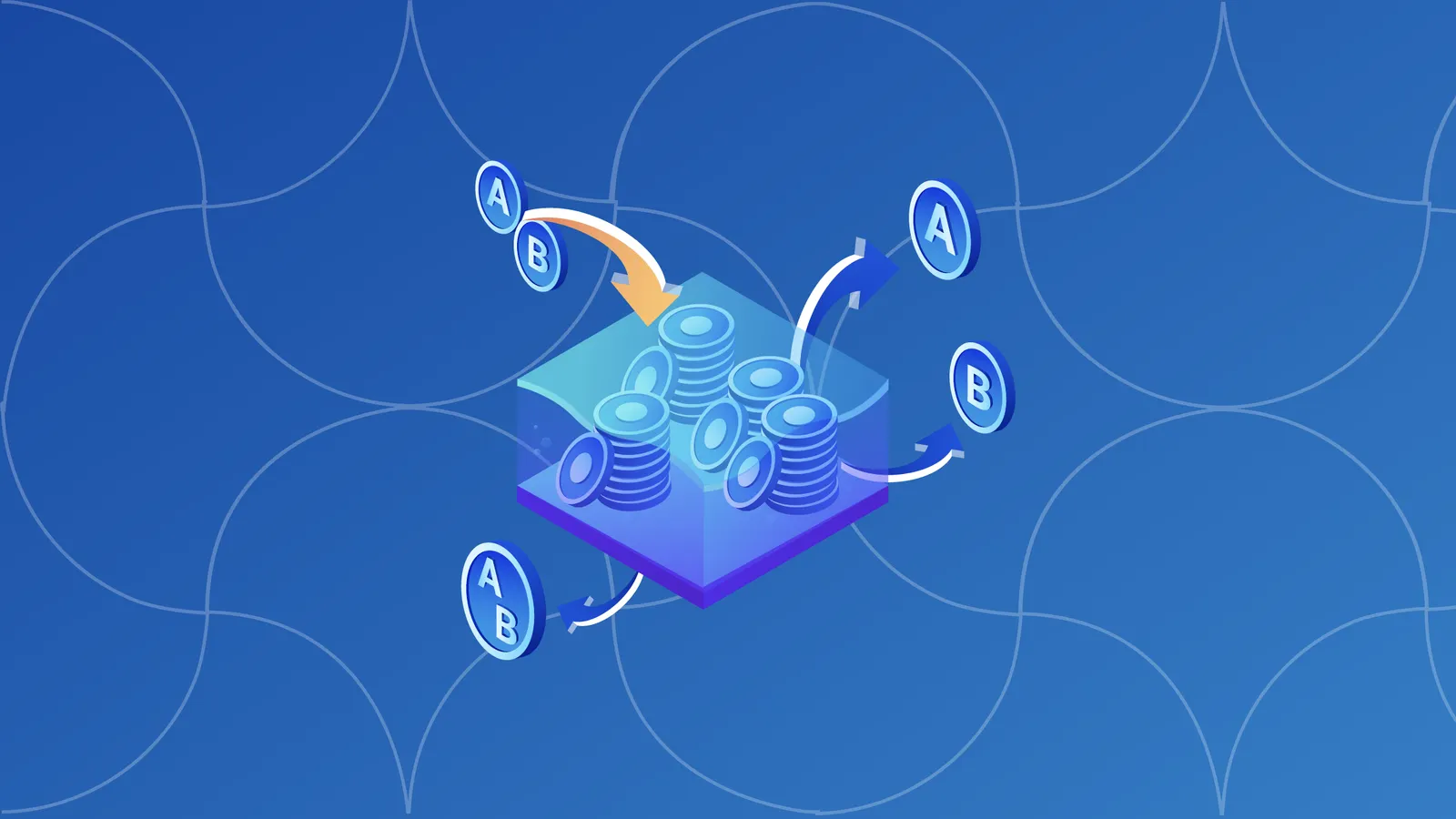 Conceptual illustration of USDf and USDC stablecoins growing on the Base network, symbolizing DeFi yield opportunities and increased liquidity without showing specific price data.