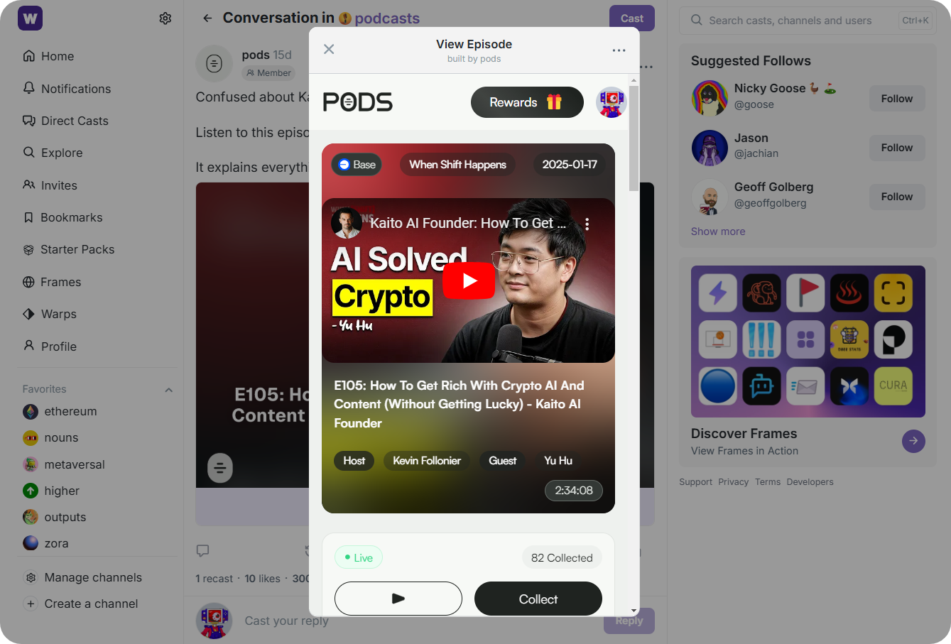 Farcaster Mini-App dashboard displaying engagement streaks, wallet connections, and user activity metrics for maximizing airdrop rewards in 2025