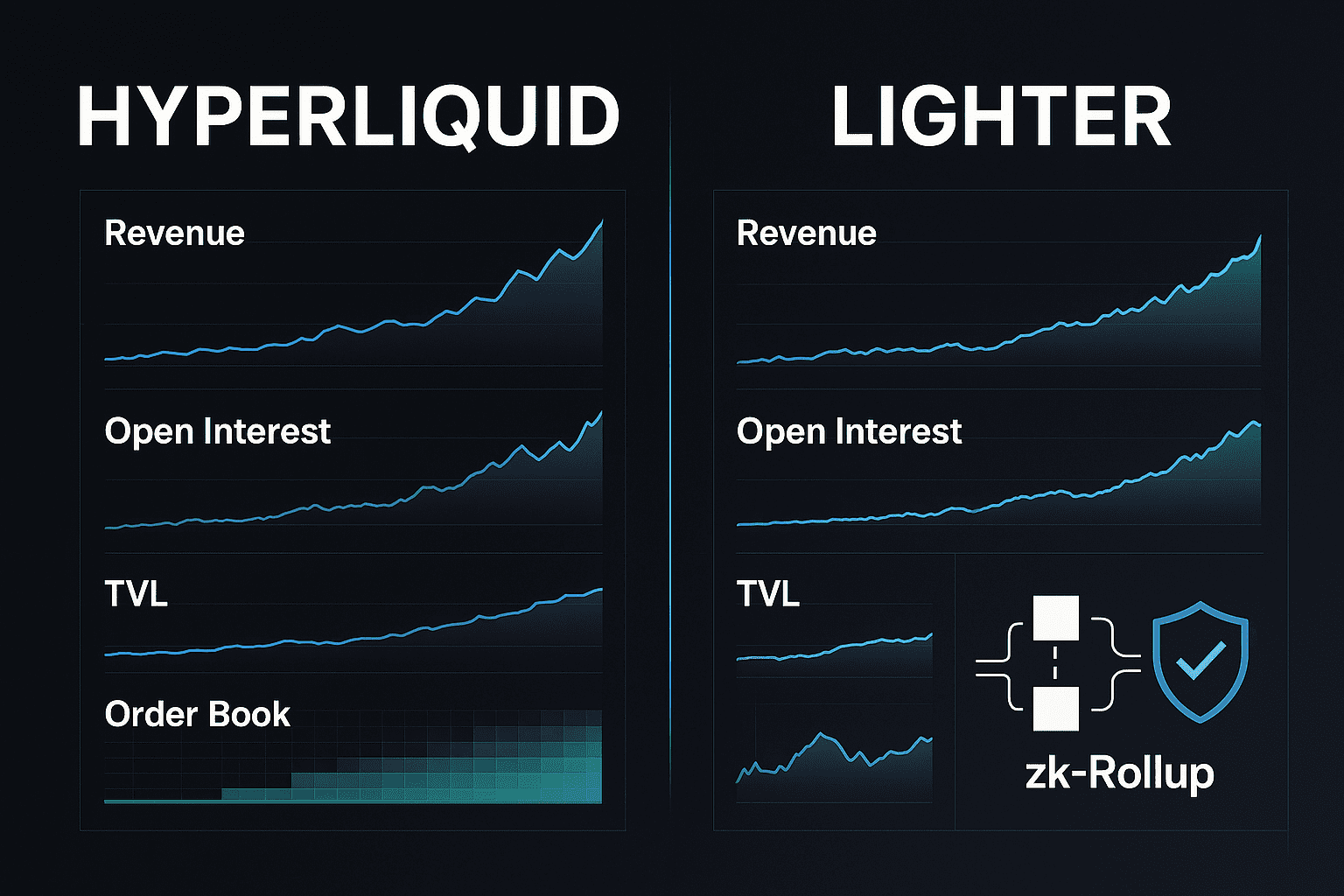Hyperliquid Perpetual DEX trading dashboard with active order books and high liquidity interface in 2025