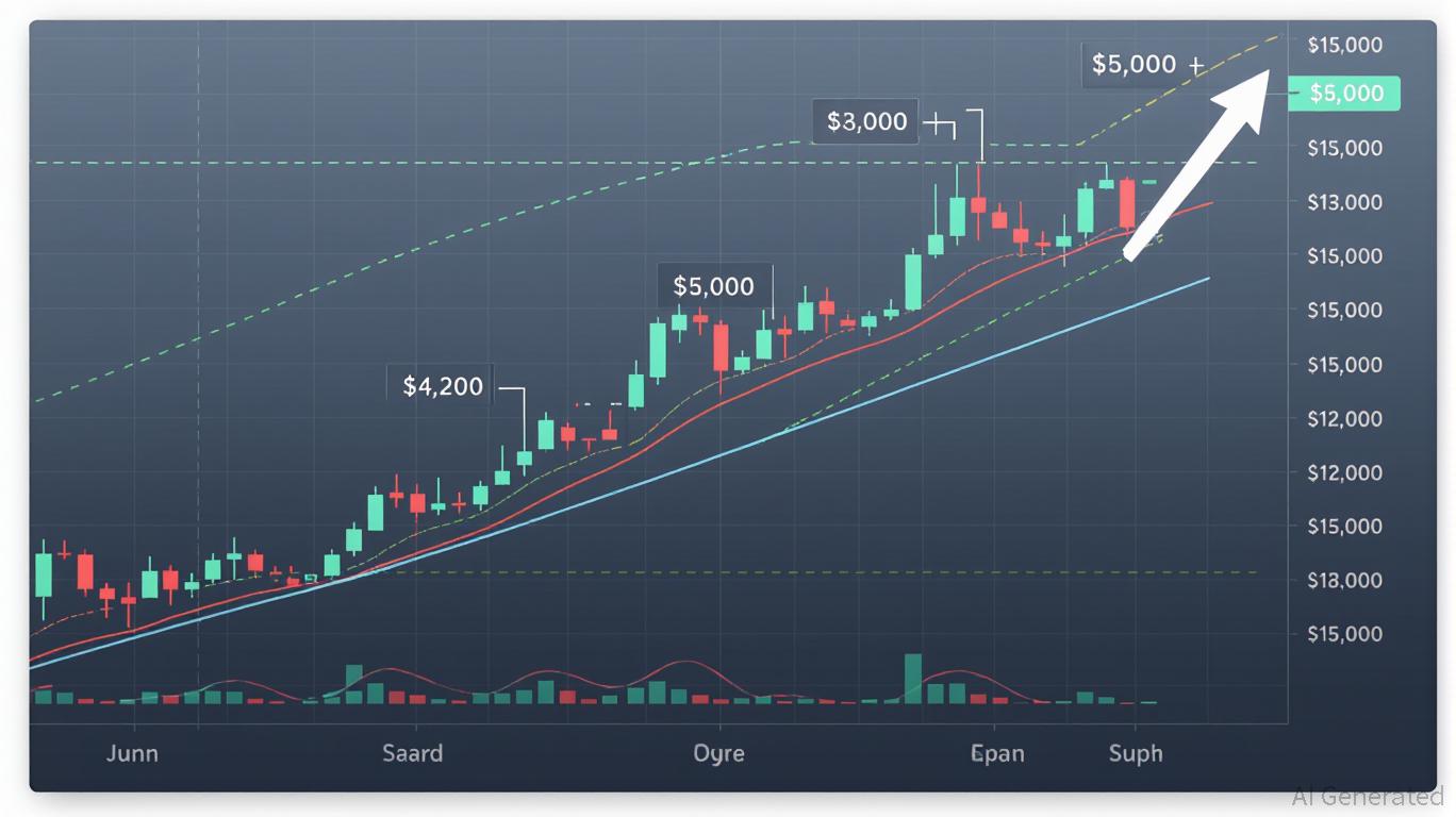 Dynamic crypto prediction market dashboard displaying live odds on inflation and Federal Reserve decisions, with digital interface elements and blockchain visuals.