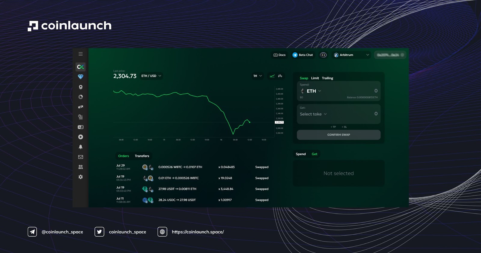 Dynamic DeFi dashboard displaying synthetic stock trading interface with blockchain elements and tokenized assets, highlighting on-chain finance innovation in 2025.