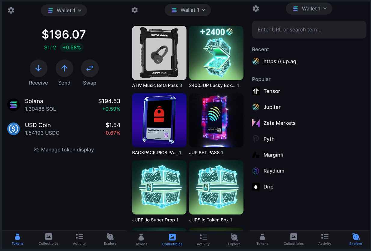 Dynamic dashboard interface displaying tokenized stocks trading on Solana blockchain platforms, featuring digital stock icons and blockchain elements without specific price data.