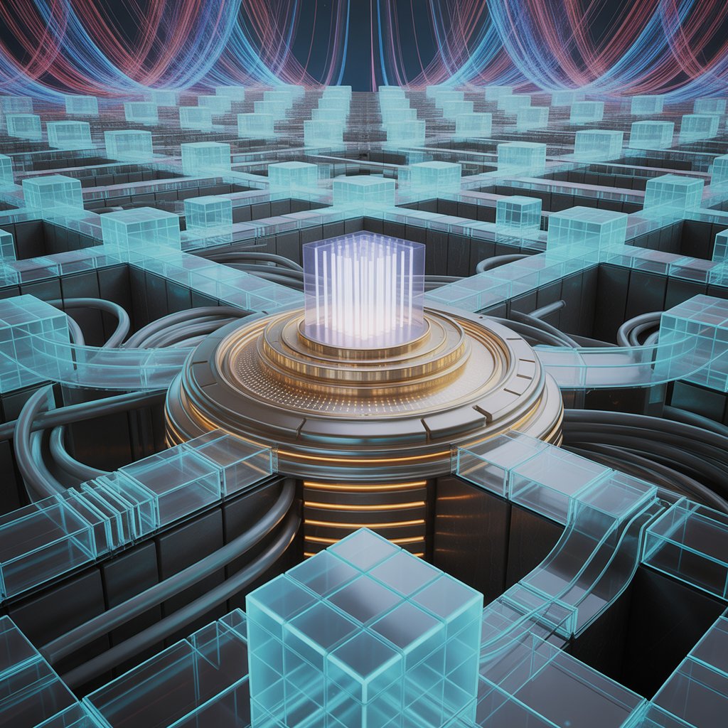 Dynamic digital illustration of microchains enabling real-time crypto prediction markets with instant settlement and scalability