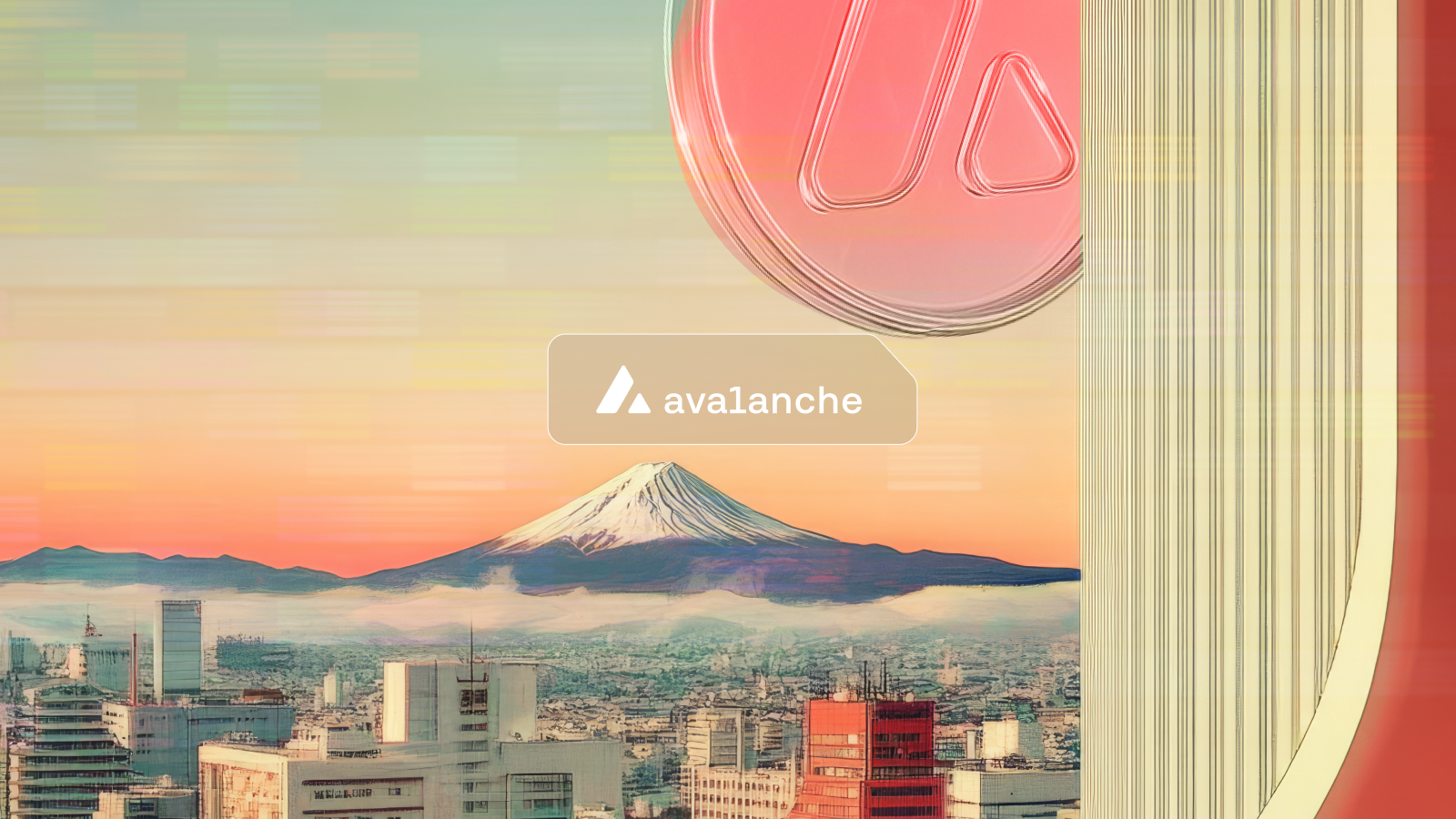 Futuristic Tokyo skyline at night with glowing digital yen symbols floating above, symbolizing the rise of JPYC stablecoin in Japan's financial sector in 2025.