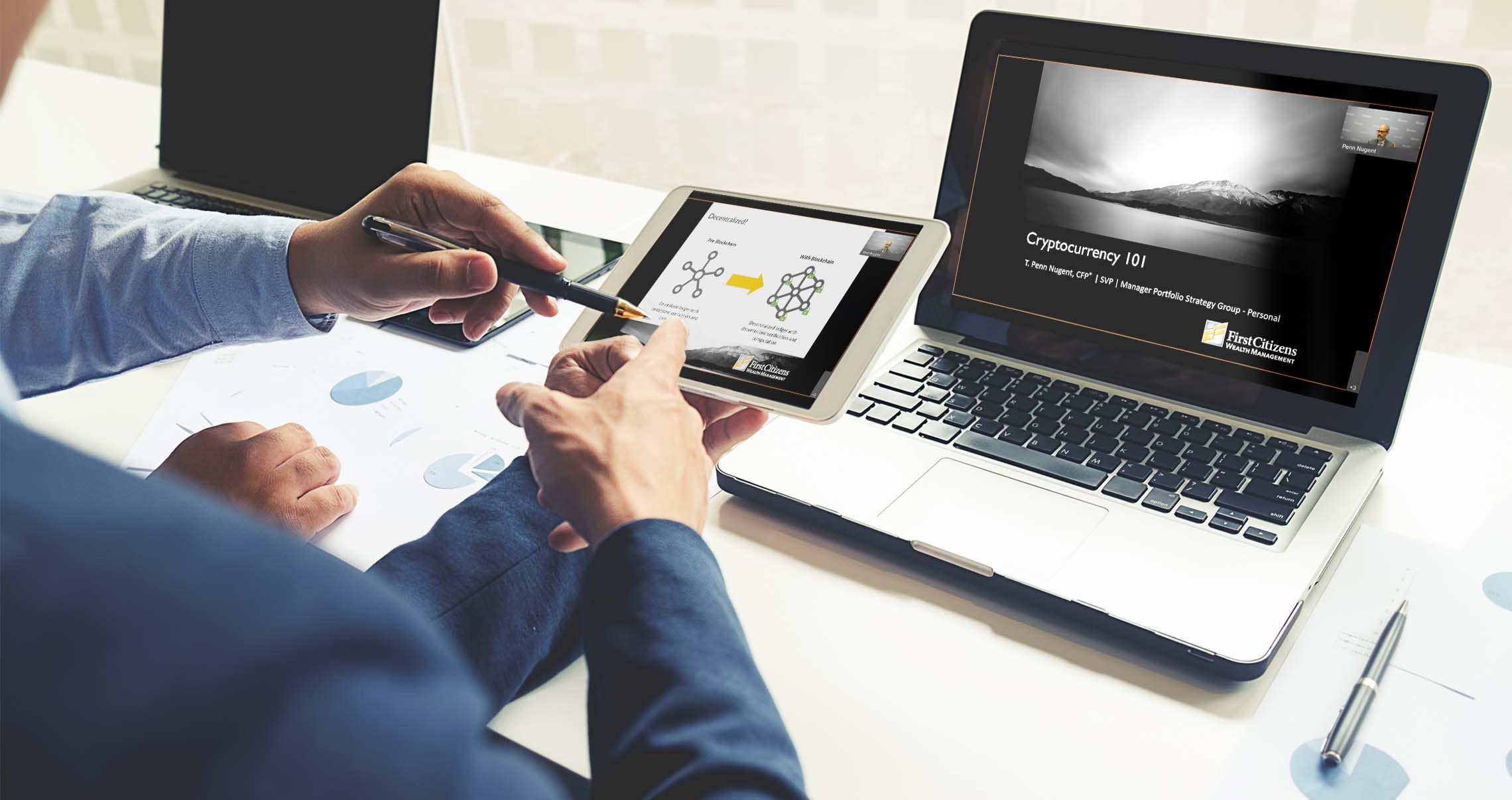 Gamer reviewing NFT portfolio and tax documents side by side at desk, illustrating NFT gaming tax implications in 2024