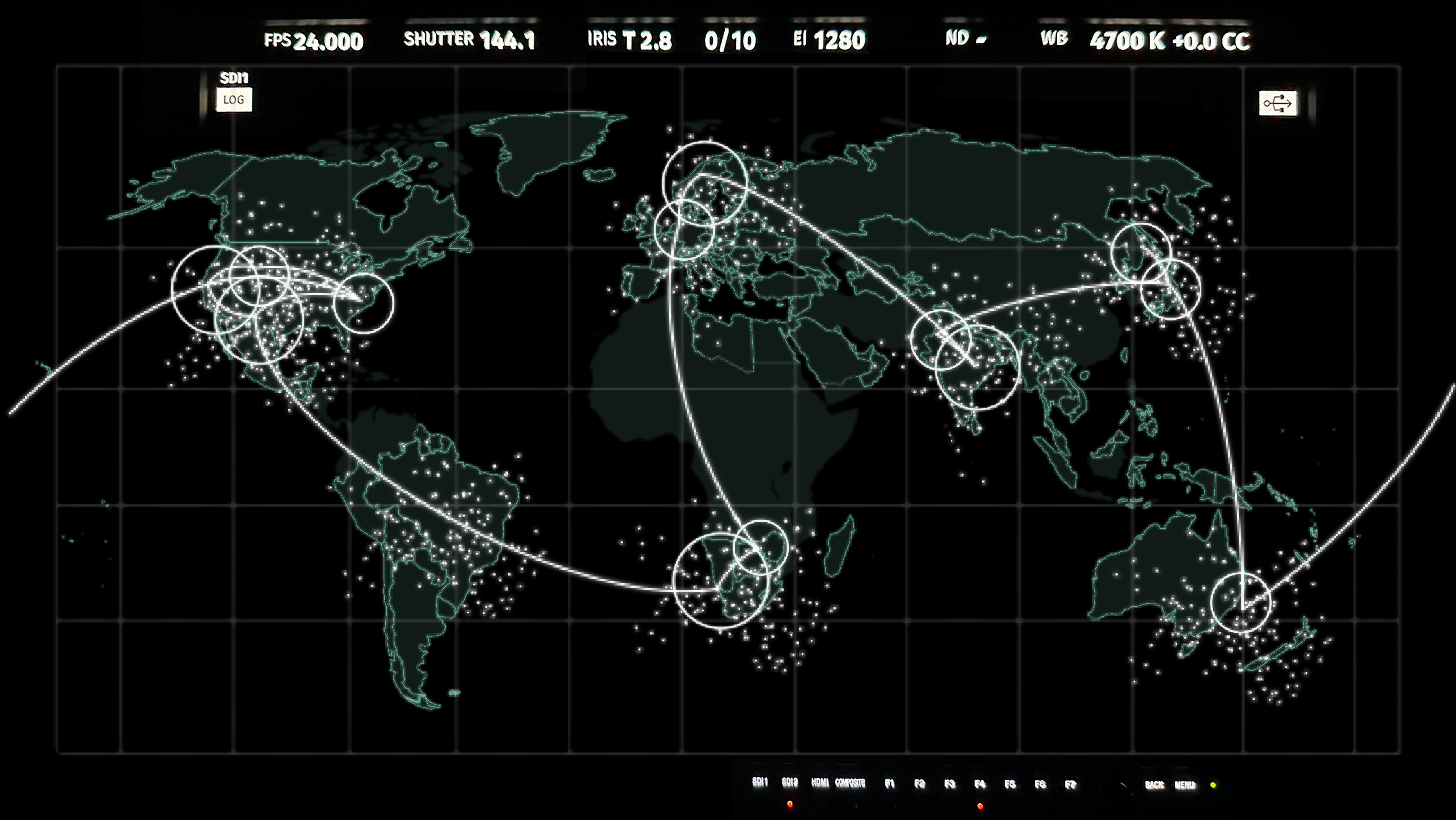 Global map showing the distribution of edge nodes powering decentralized AI compute networks