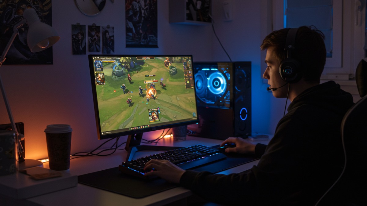 Esports crypto bettors watching CS2 match on multiple screens with live odds and crypto wallet pop-ups, 2025 parlay strategies