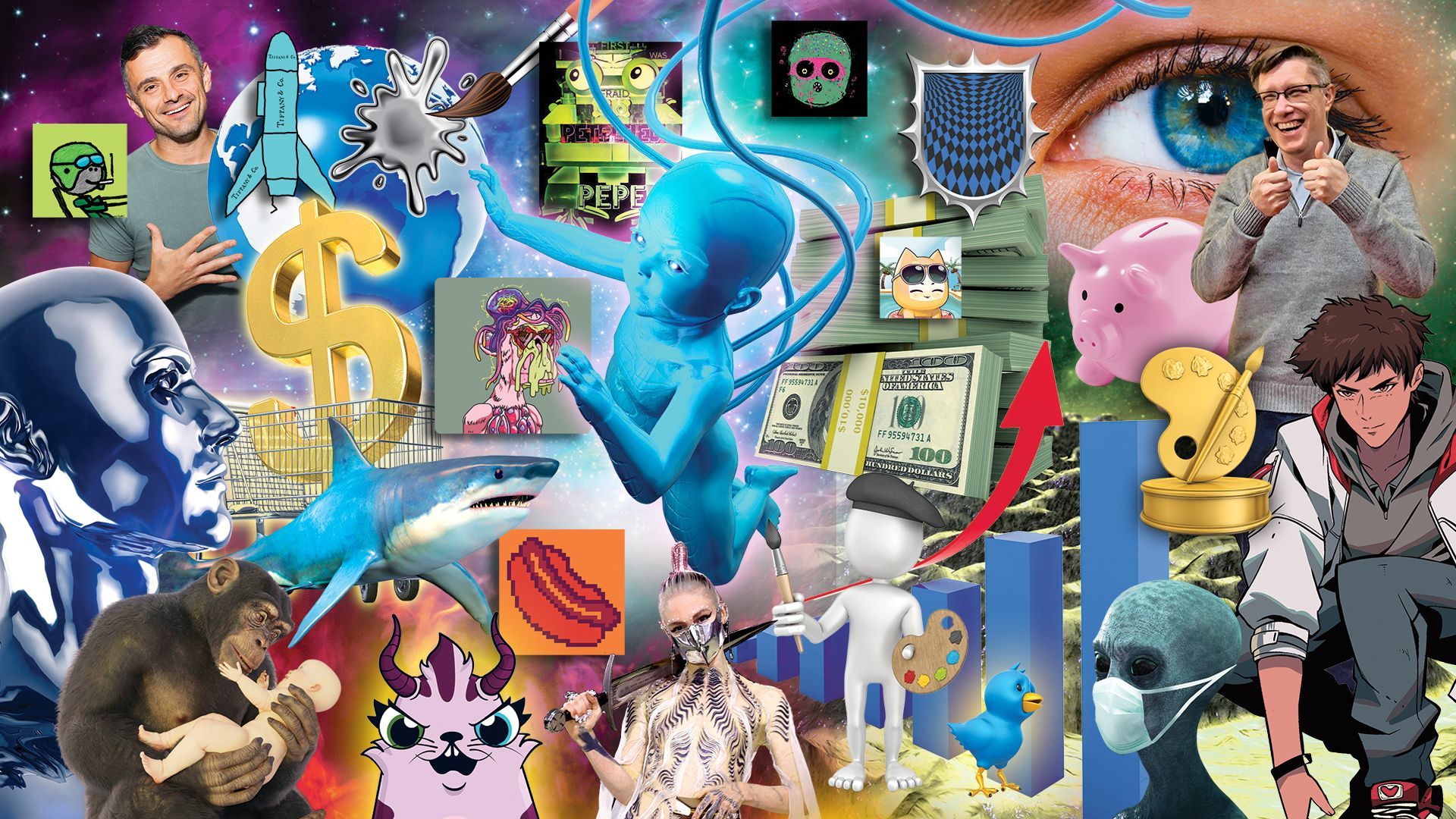 High-quality scan of a rare Pokémon card displayed next to its digital NFT version on a computer screen, illustrating the tokenization process for collectors.
