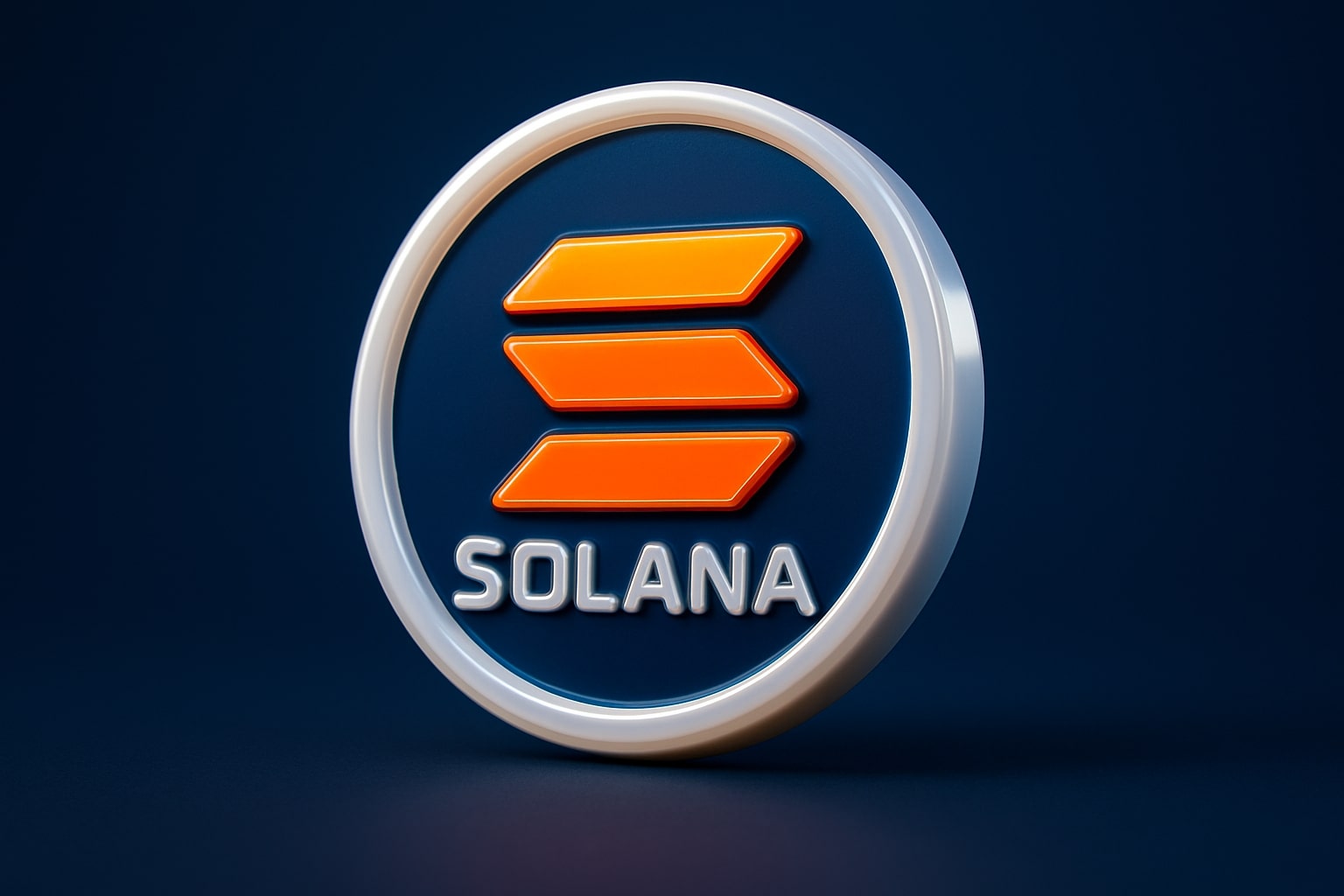 Institutional trading desk with Solana logos and digital asset dashboards, highlighting institutional adoption of Solana in 2025